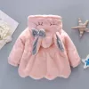 hooded jacket, baby jacket, warm jacket, plush jacket