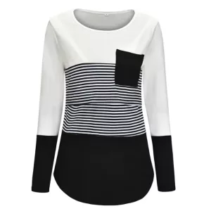 Langarm-Shirt, Langarm-Top, Umstands-Shirt, Still-Shirt, Still-Top