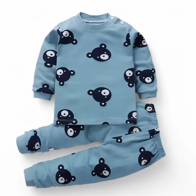 Aquamarine_Cotton Sleepwear Clothes Set for Kids.jpg