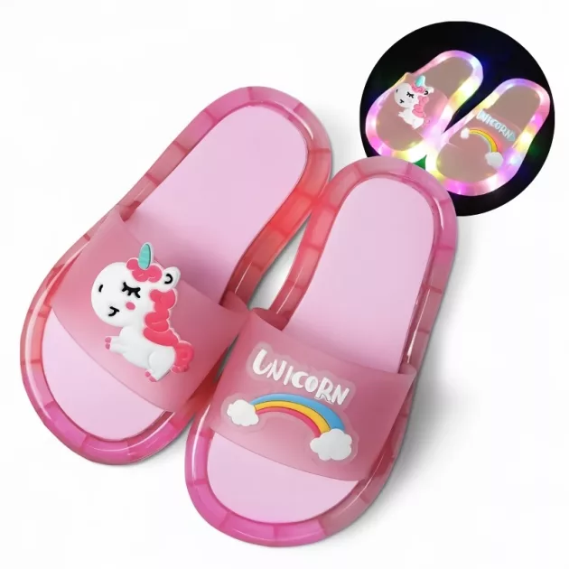 Main_Kids LED Light-Up Slippers Unicorn Slides.jpg