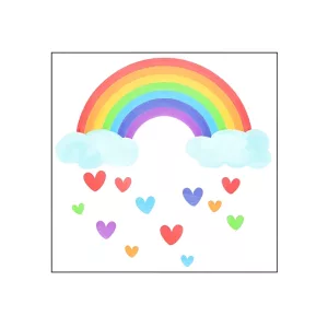 nursery wall stickers, rainbow wall decals, nursery wall decals