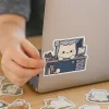 kawaii cat sticker, cute sticker set