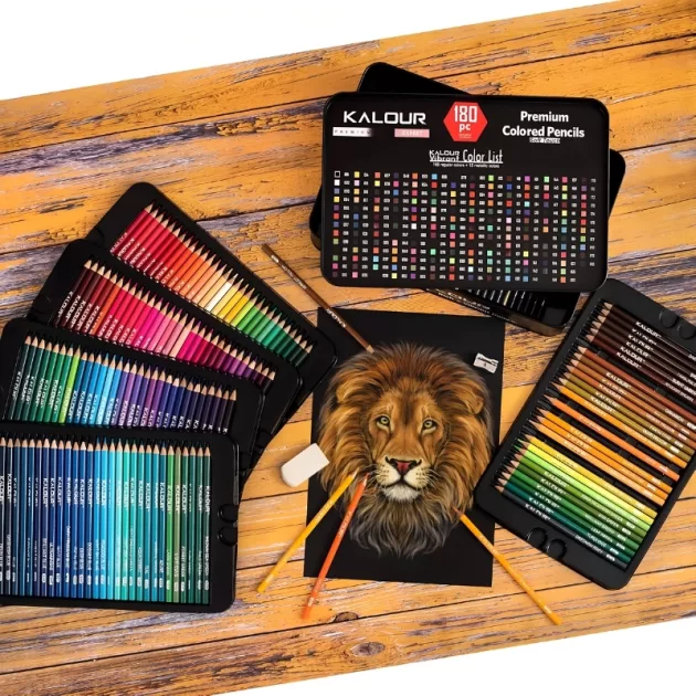 coloured pencil set, drawing kit, drawing supplies