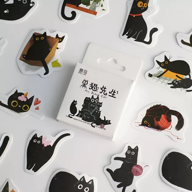 stickers for decoration, kawaii cat sticker, scrapbook stickers