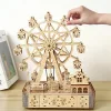 wooden puzzle, 3d wooden puzzle, ferris wheel toy, wooden ferris wheel