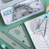 stationery set, ruler set, drafting set, compass and ruler