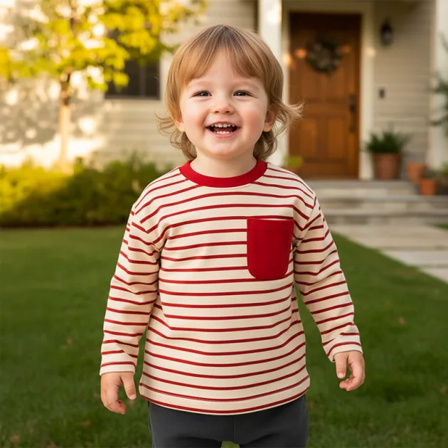 striped t shirt, long sleeve t shirt, striped long sleeve shirt