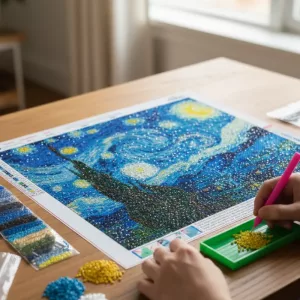 diamond painting kit, diamond art kit, van gogh diamond painting, diamond art painting kit