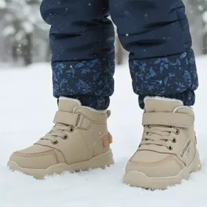 Plüsch-Winterstiefel mit warmem Futter, rutschfest, dicke Sohle für Kinder