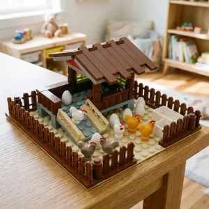 DIY-Hühnerstall Bauernhof-Tier-Bausteine für Kinder