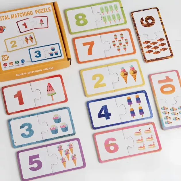 number matching puzzle toy, digital jigsaw puzzle
