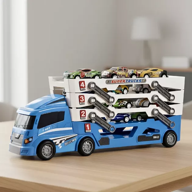 car tow truck, pull back car toy,