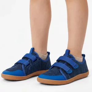 Klettverschluss Weite Barfußschuhe Atmungsaktive Mesh-Sneaker für Kinder