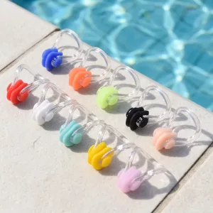 10-teiliges farbenfrohes Nasenklemmen-Set zum Schwimmen für Kinder
