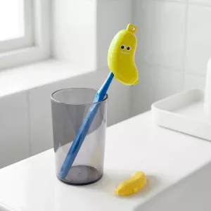 Bananen-Zahnbürstenhülle mit Zahnpasta-Reiseetui für Kinder