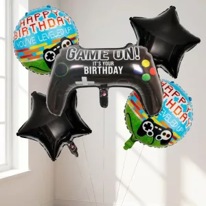 5-teiliges Folienballon-Set für Videospiel-Controller-Partys